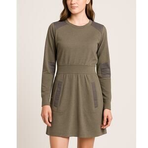 Merrell Heathered Green Long Sleeve Utility Dress Women's Size Medium